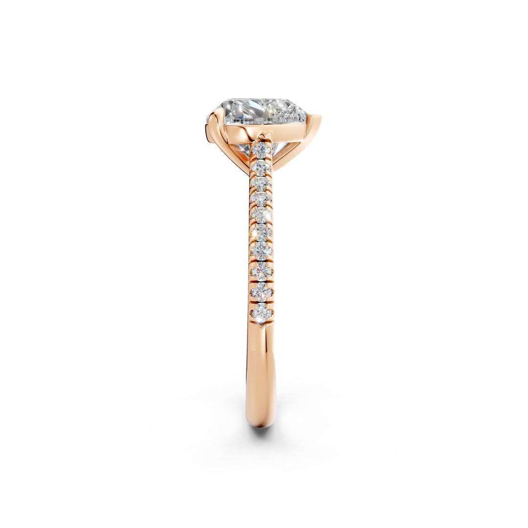 Aayra Heart Solitaire Diamond Womens Ring