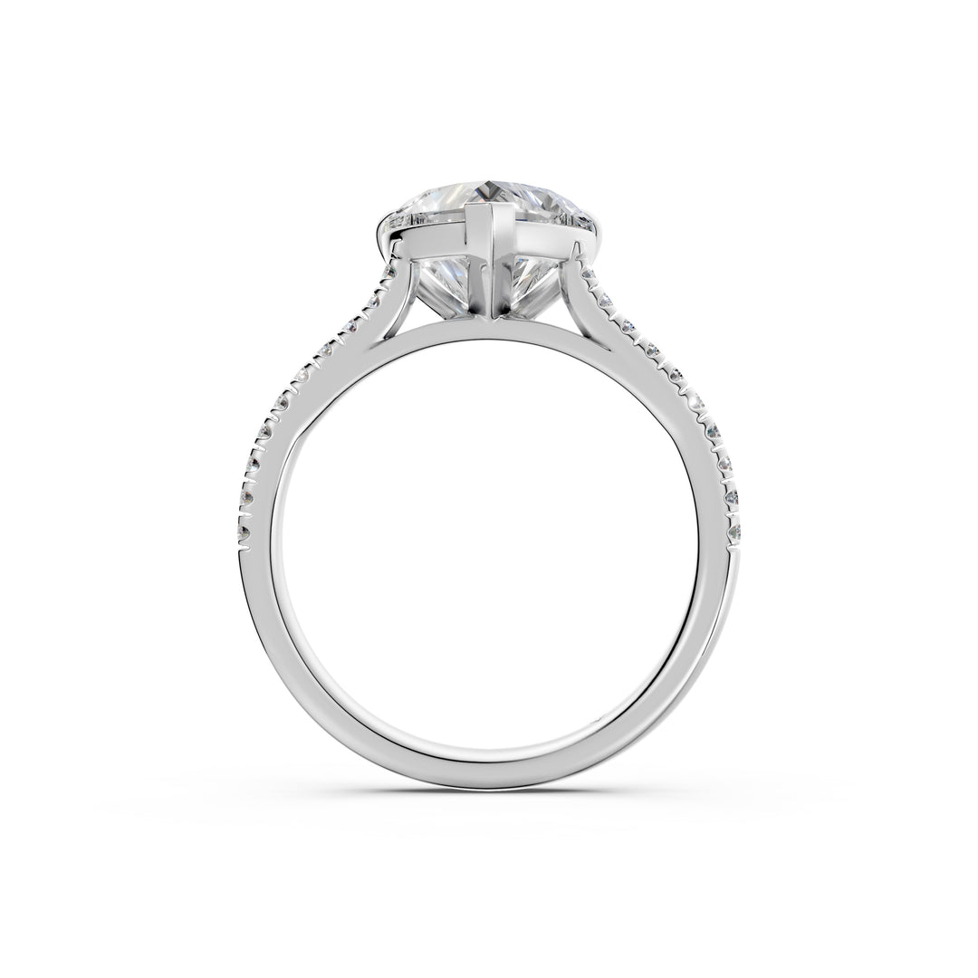 Aayra Heart Solitaire Diamond Womens Ring