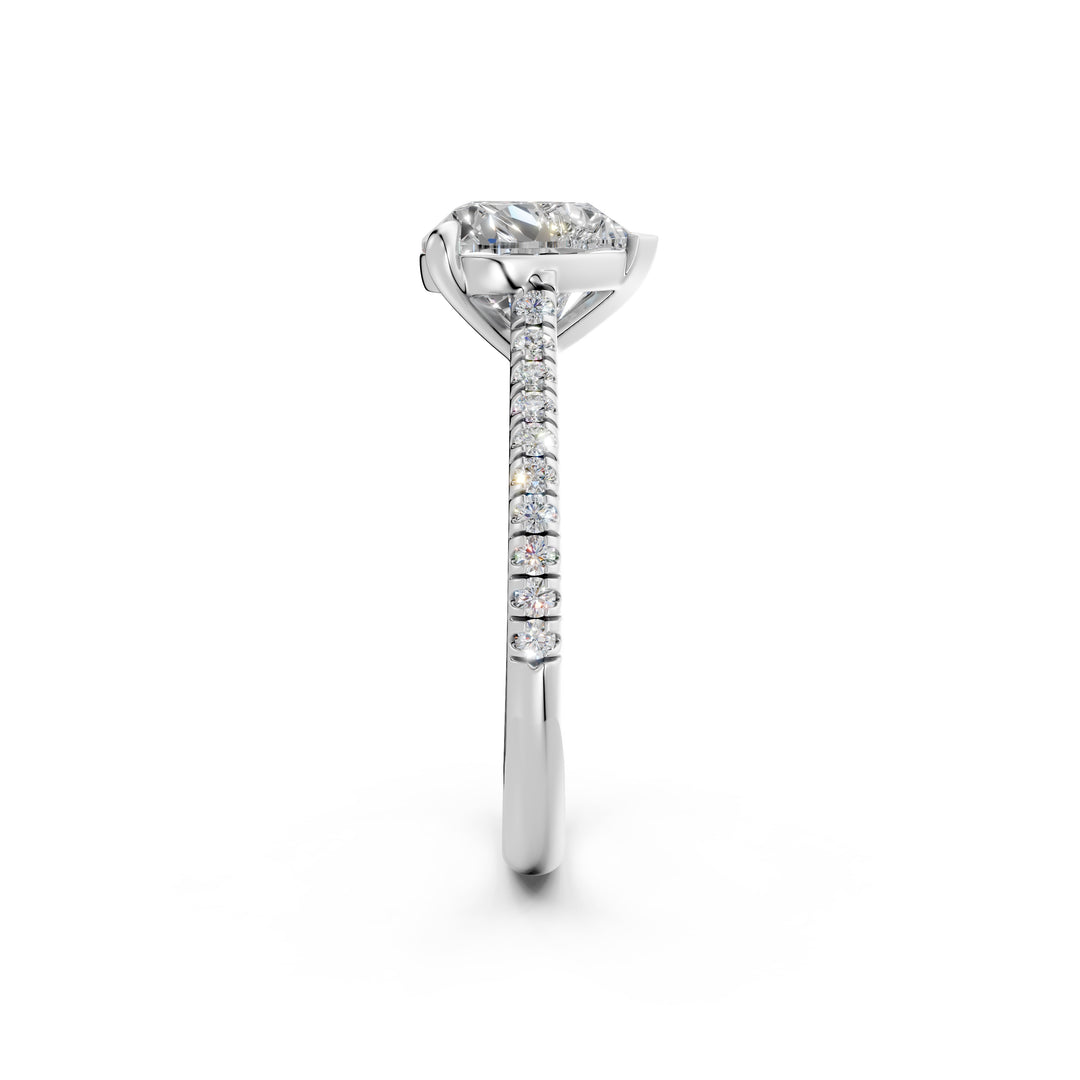 Aayra Heart Solitaire Diamond Womens Ring