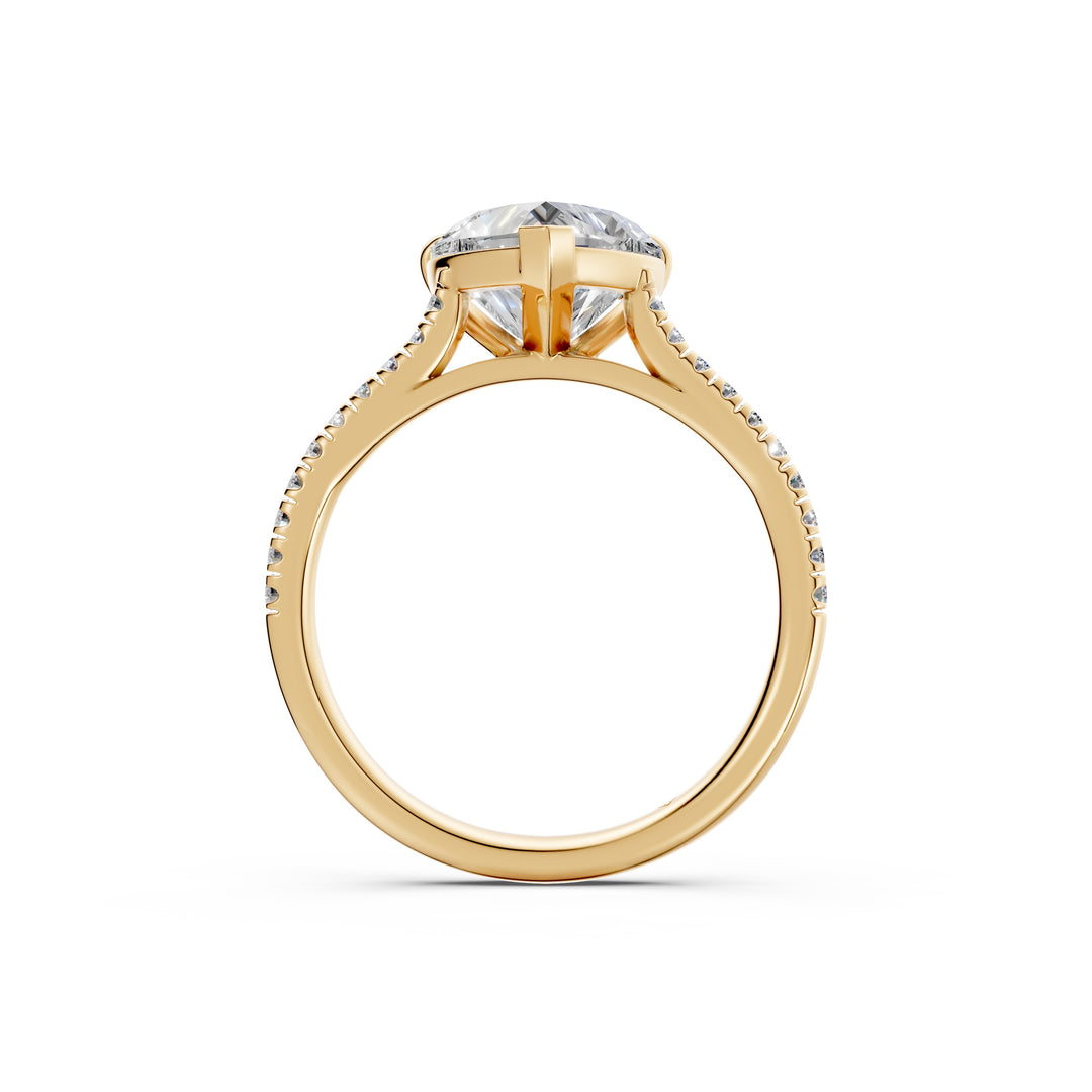 Aayra Heart Solitaire Diamond Womens Ring