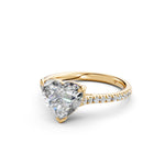 Load image into Gallery viewer, Aayra Heart Solitaire Diamond Womens Ring
