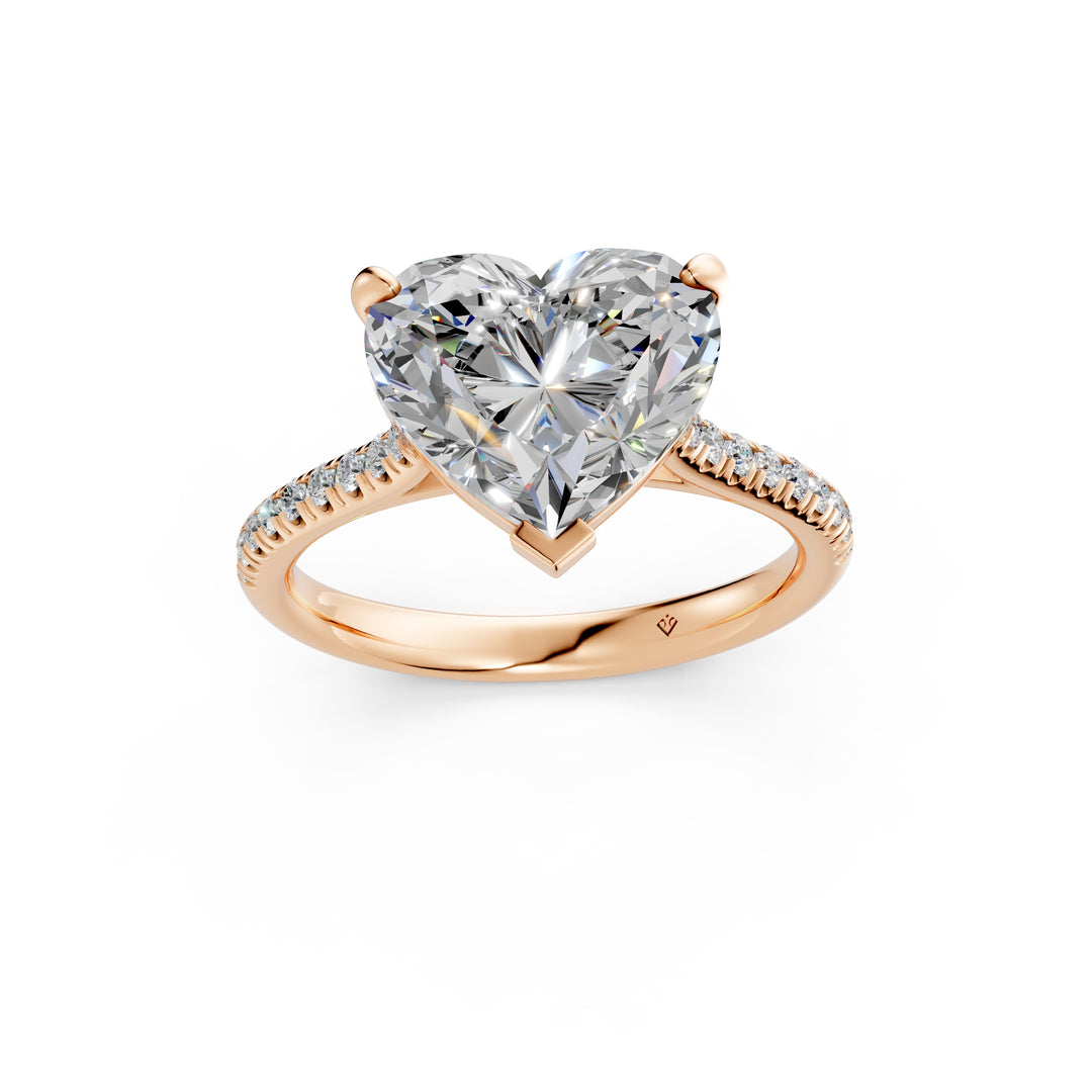 Aastha Heart Solitaire Diamond Womens Ring