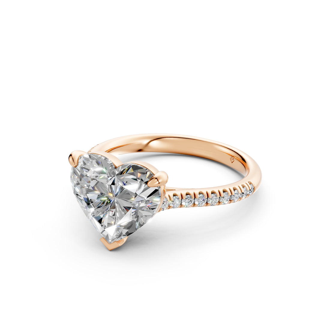 Aastha Heart Solitaire Diamond Womens Ring