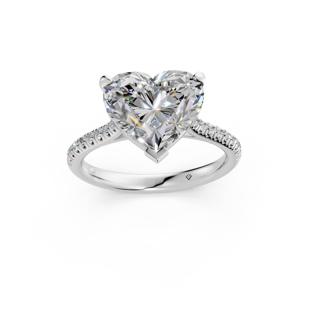 Aastha Heart Solitaire Diamond Womens Ring