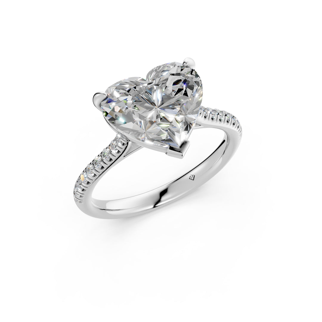 Aastha Heart Solitaire Diamond Womens Ring