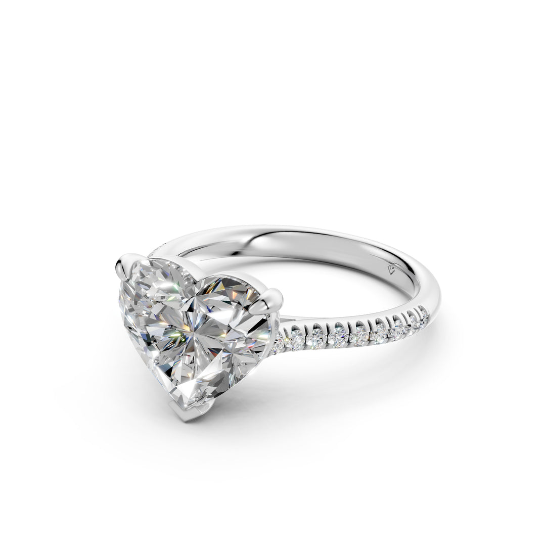 Aastha Heart Solitaire Diamond Womens Ring