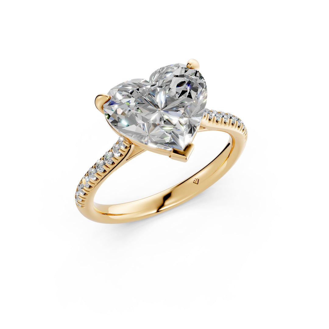 Aastha Heart Solitaire Diamond Womens Ring