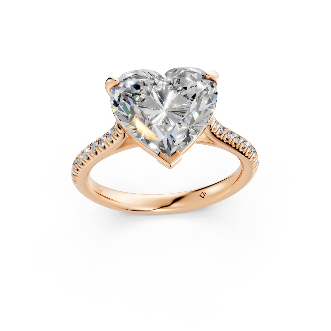 Aashna Heart Solitaire Diamond Womens Ring
