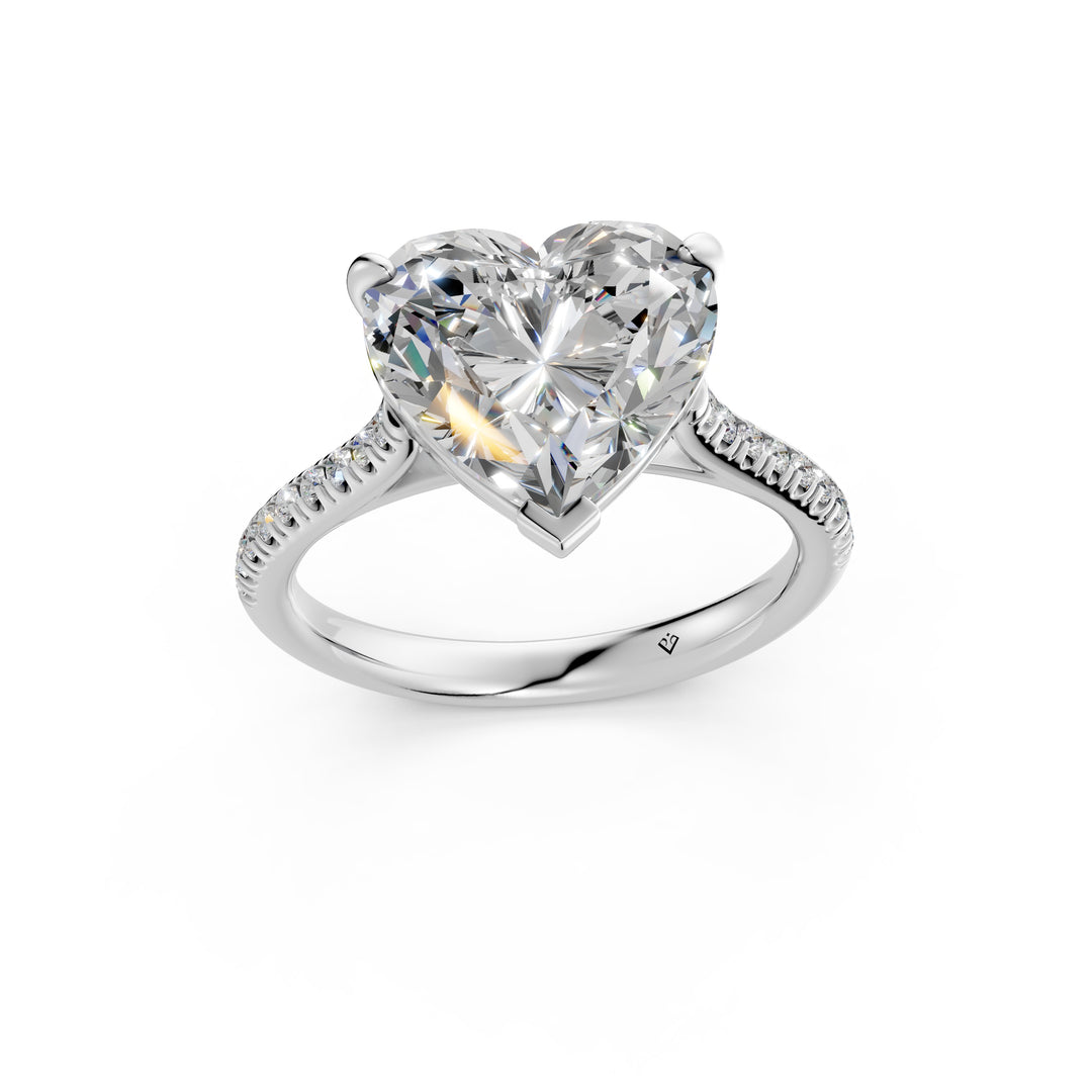 Aashna Heart Solitaire Diamond Womens Ring