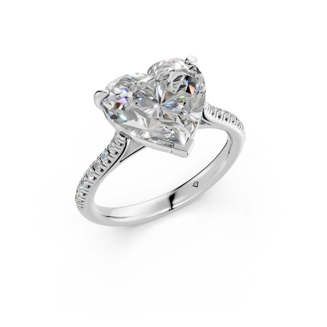 Aashna Heart Solitaire Diamond Womens Ring