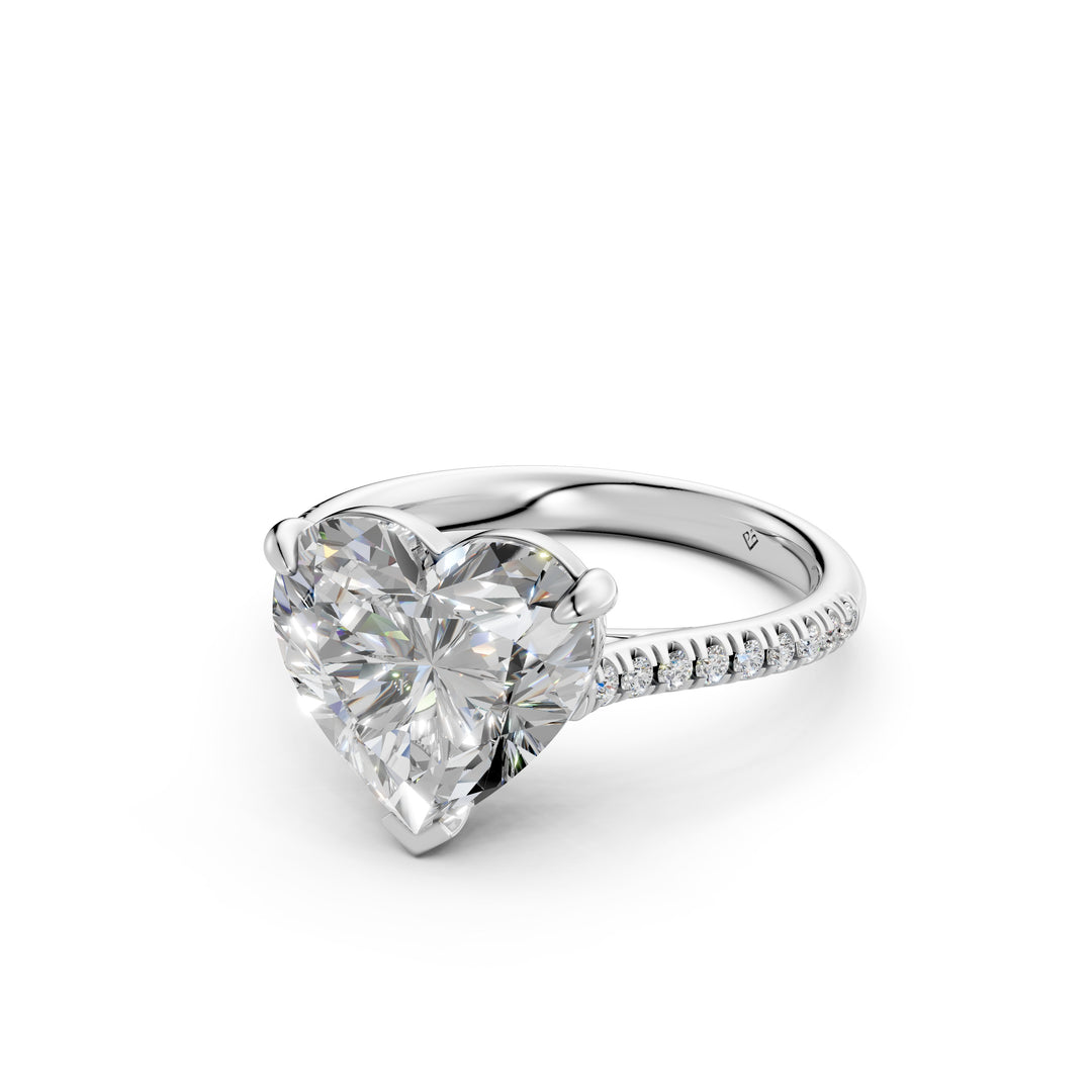 Aashna Heart Solitaire Diamond Womens Ring