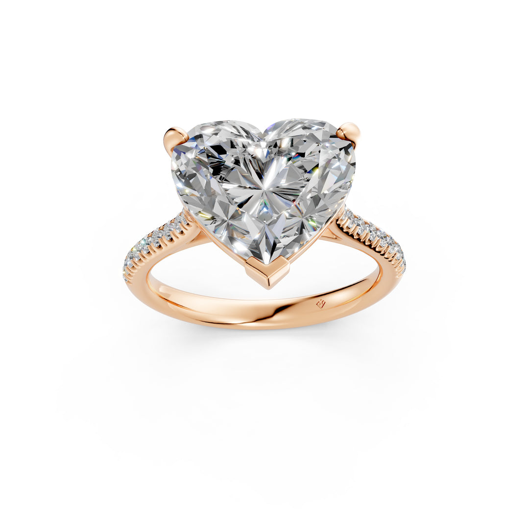 Aashvi Heart Solitaire Diamond Womens Ring