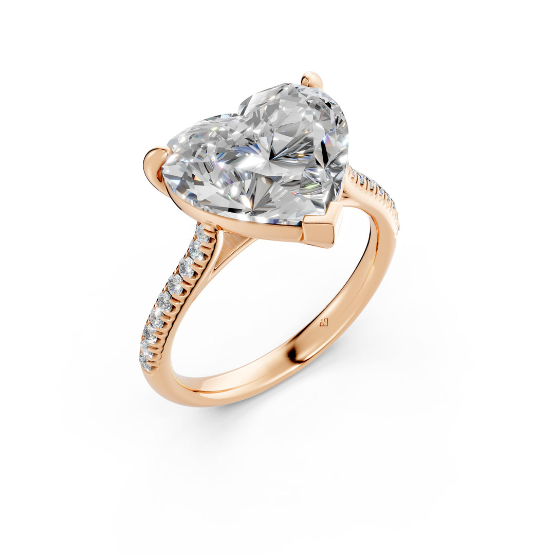 Aashvi Heart Solitaire Diamond Womens Ring