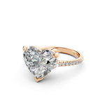 Load image into Gallery viewer, Aashvi Heart Solitaire Diamond Womens Ring
