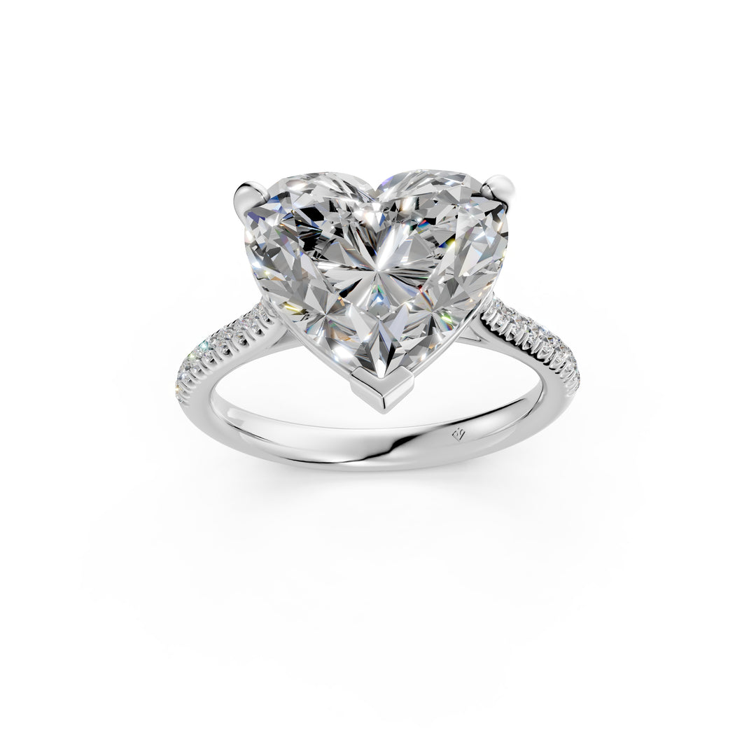 Aashvi Heart Solitaire Diamond Womens Ring