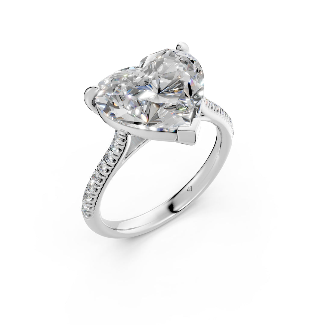 Aashvi Heart Solitaire Diamond Womens Ring