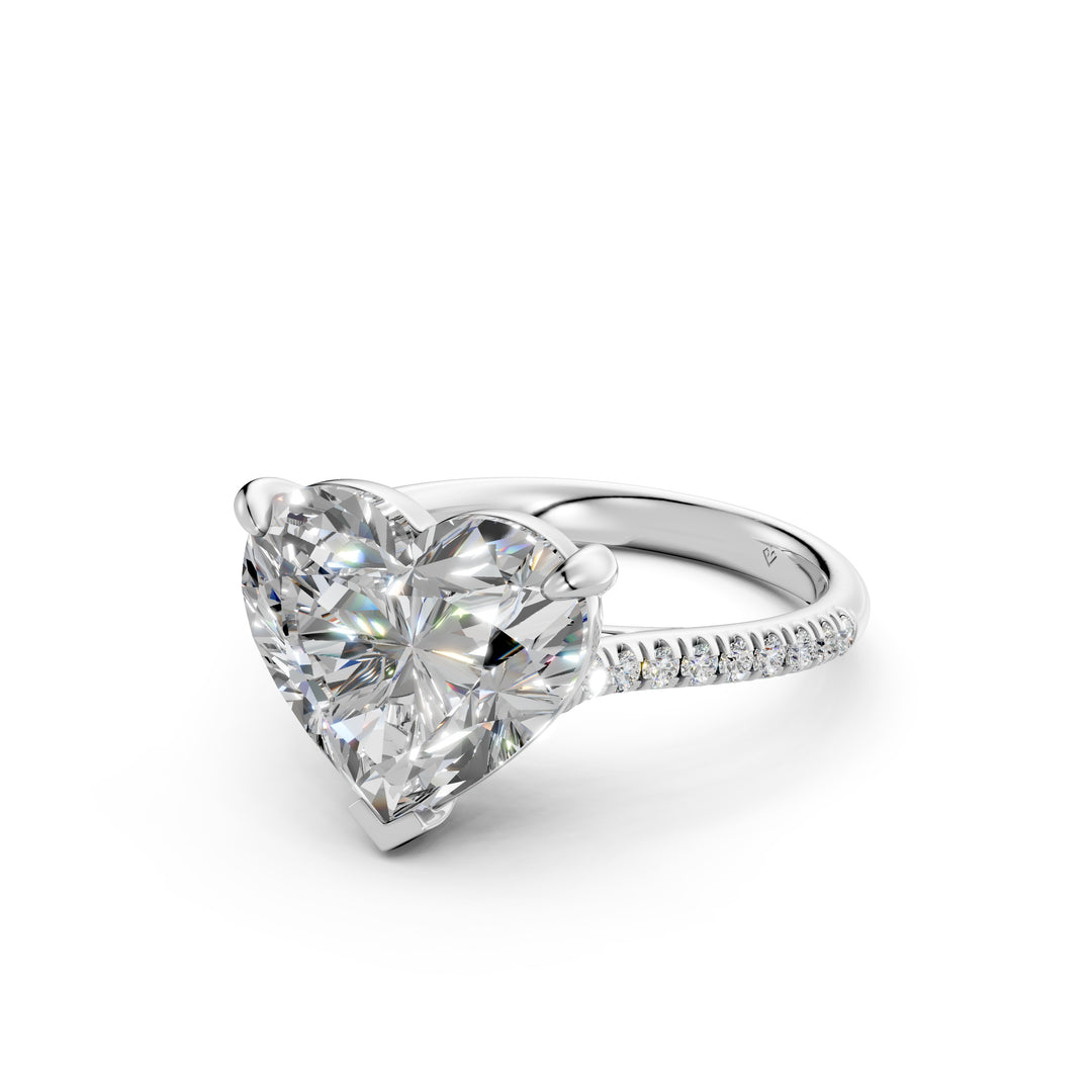 Aashvi Heart Solitaire Diamond Womens Ring