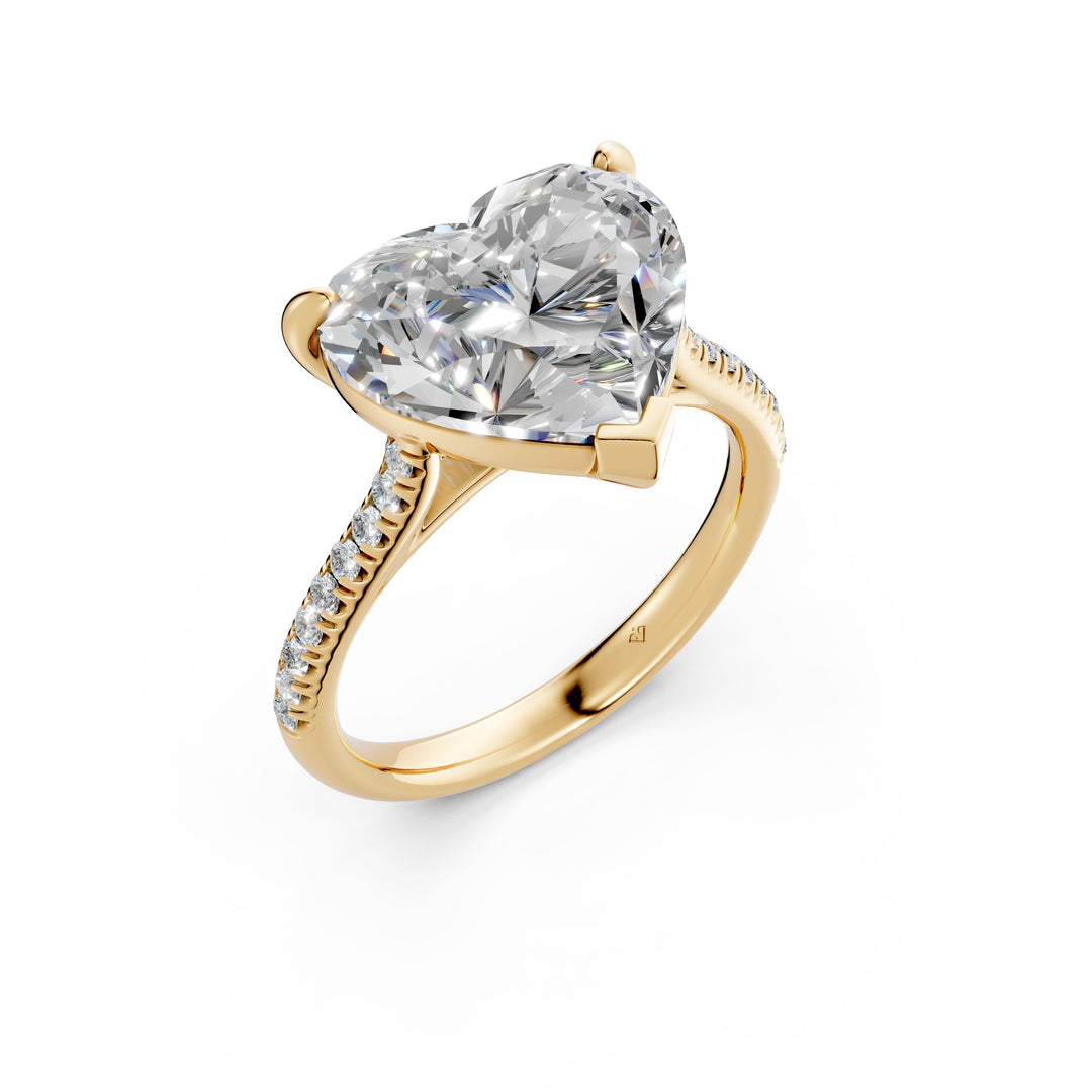 Aashvi Heart Solitaire Diamond Womens Ring