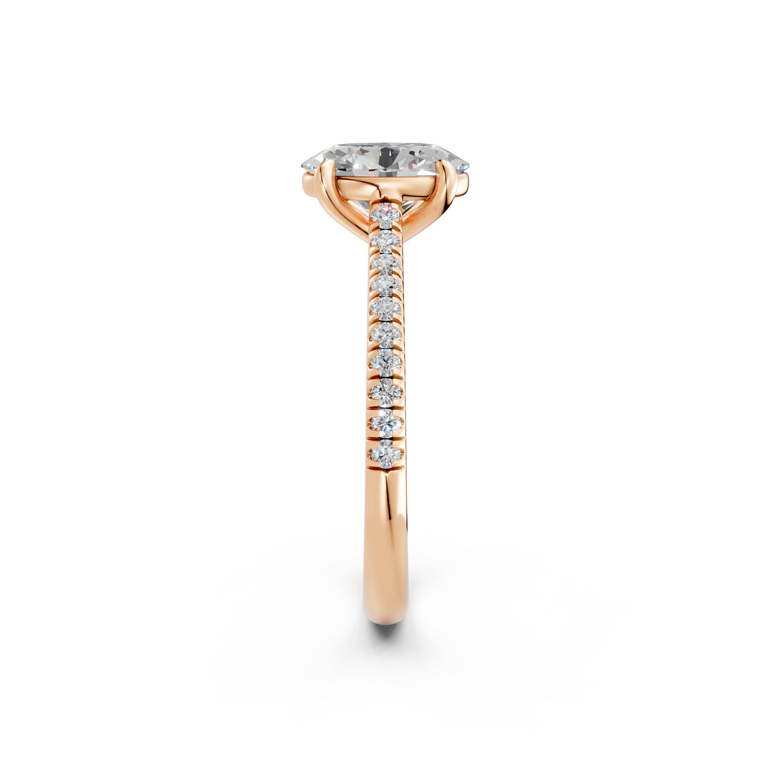 Aarunya Oval Solitaire Diamond Womens Ring