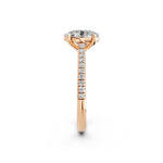 Load image into Gallery viewer, Aarunya Oval Solitaire Diamond Womens Ring
