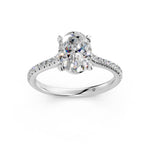 Load image into Gallery viewer, Aarunya Oval Solitaire Diamond Womens Ring
