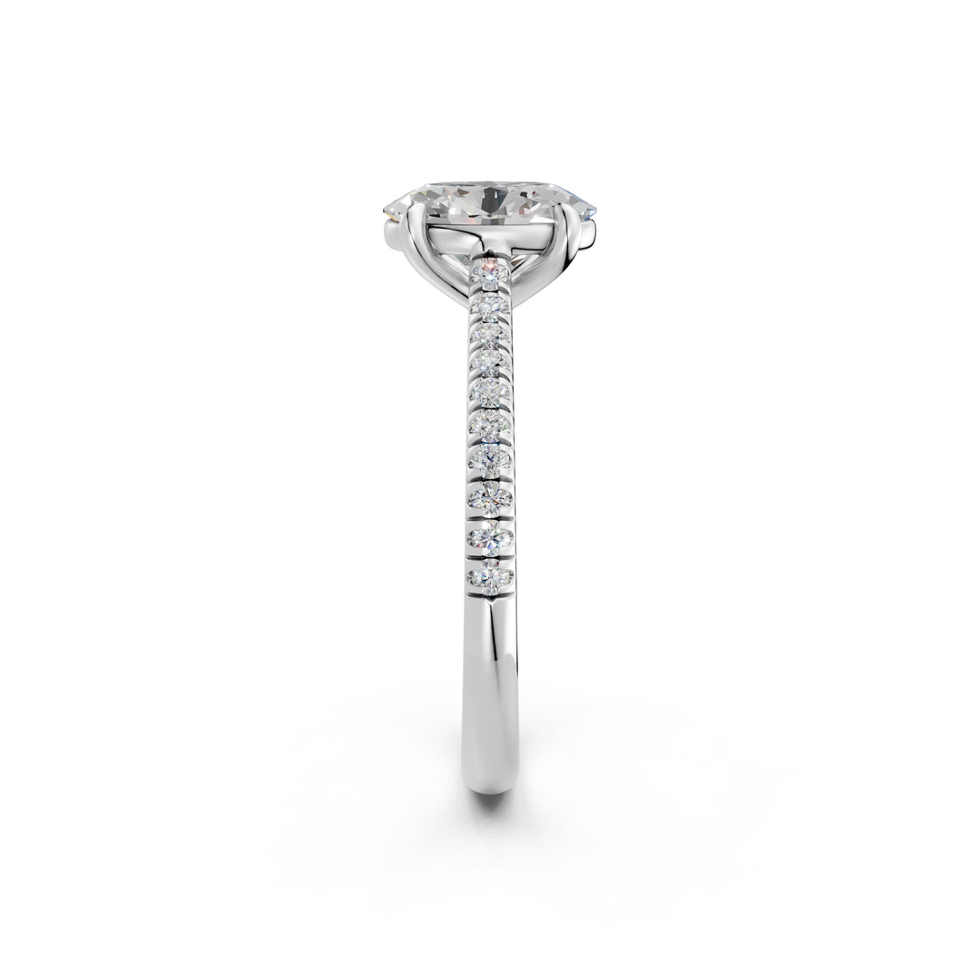 Aarunya Oval Solitaire Diamond Womens Ring