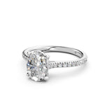 Load image into Gallery viewer, Aarunya Oval Solitaire Diamond Womens Ring

