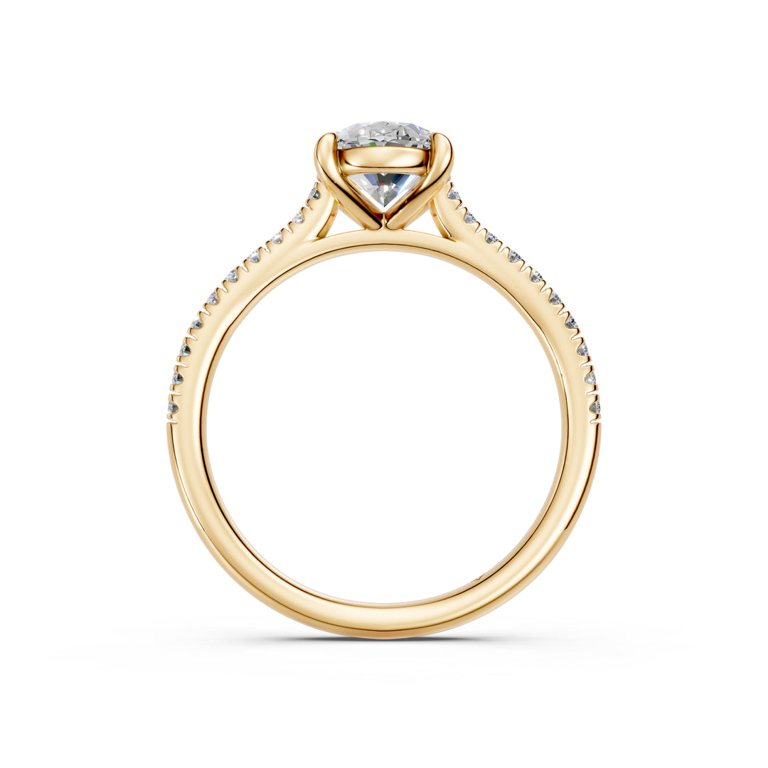 Aarunya Oval Solitaire Diamond Womens Ring