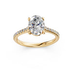 Load image into Gallery viewer, Aarunya Oval Solitaire Diamond Womens Ring
