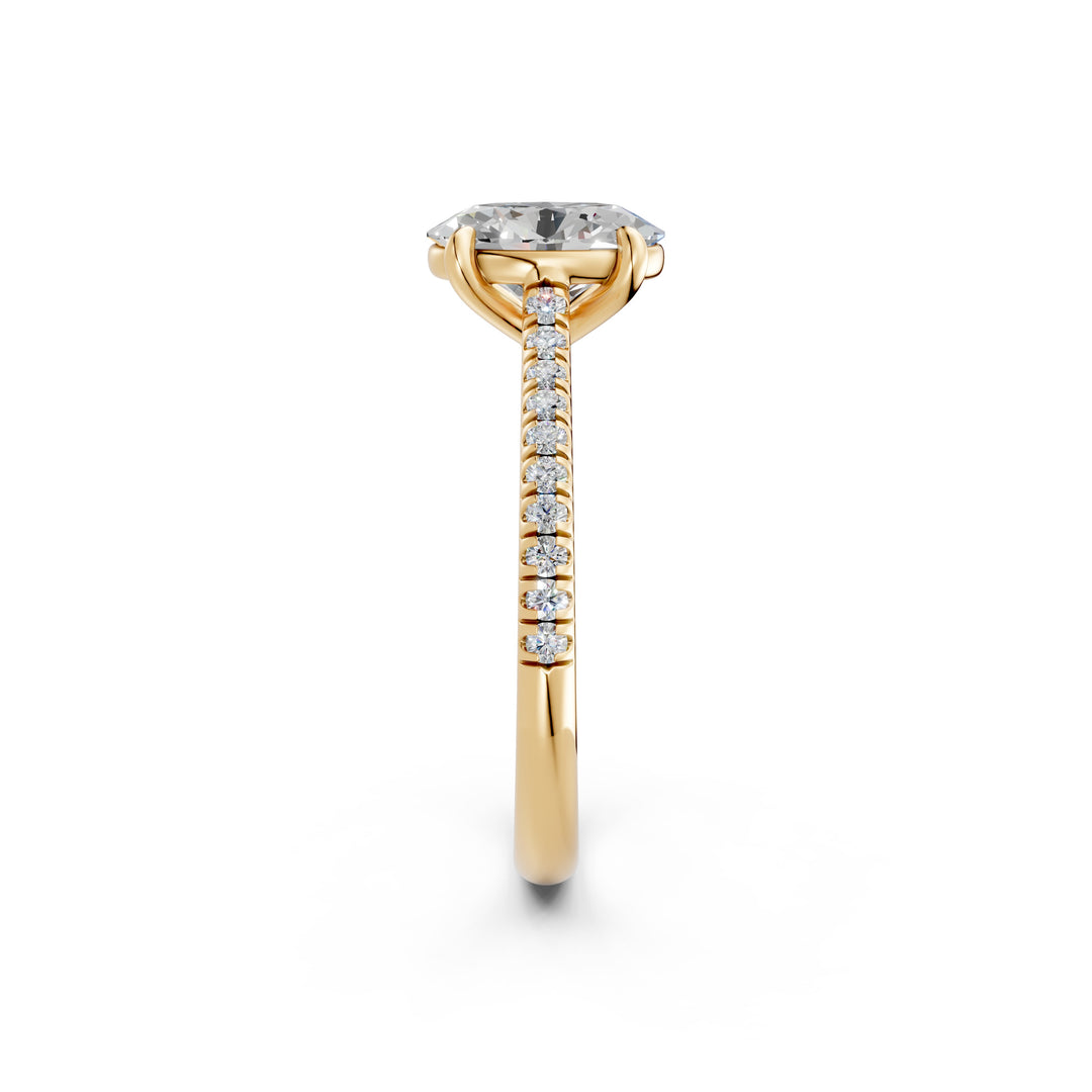 Aarunya Oval Solitaire Diamond Womens Ring