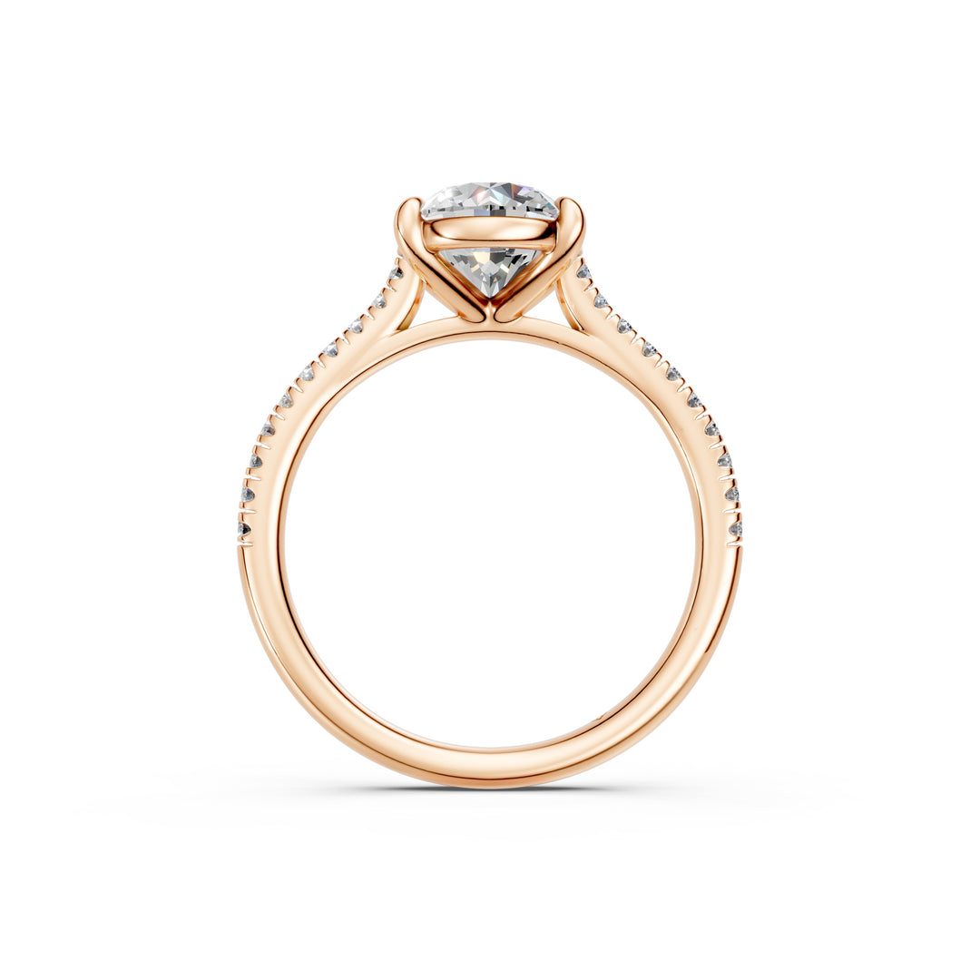 Aaradhya Oval Solitaire Diamond Womens Ring