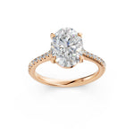 Load image into Gallery viewer, Aaradhya Oval Solitaire Diamond Womens Ring
