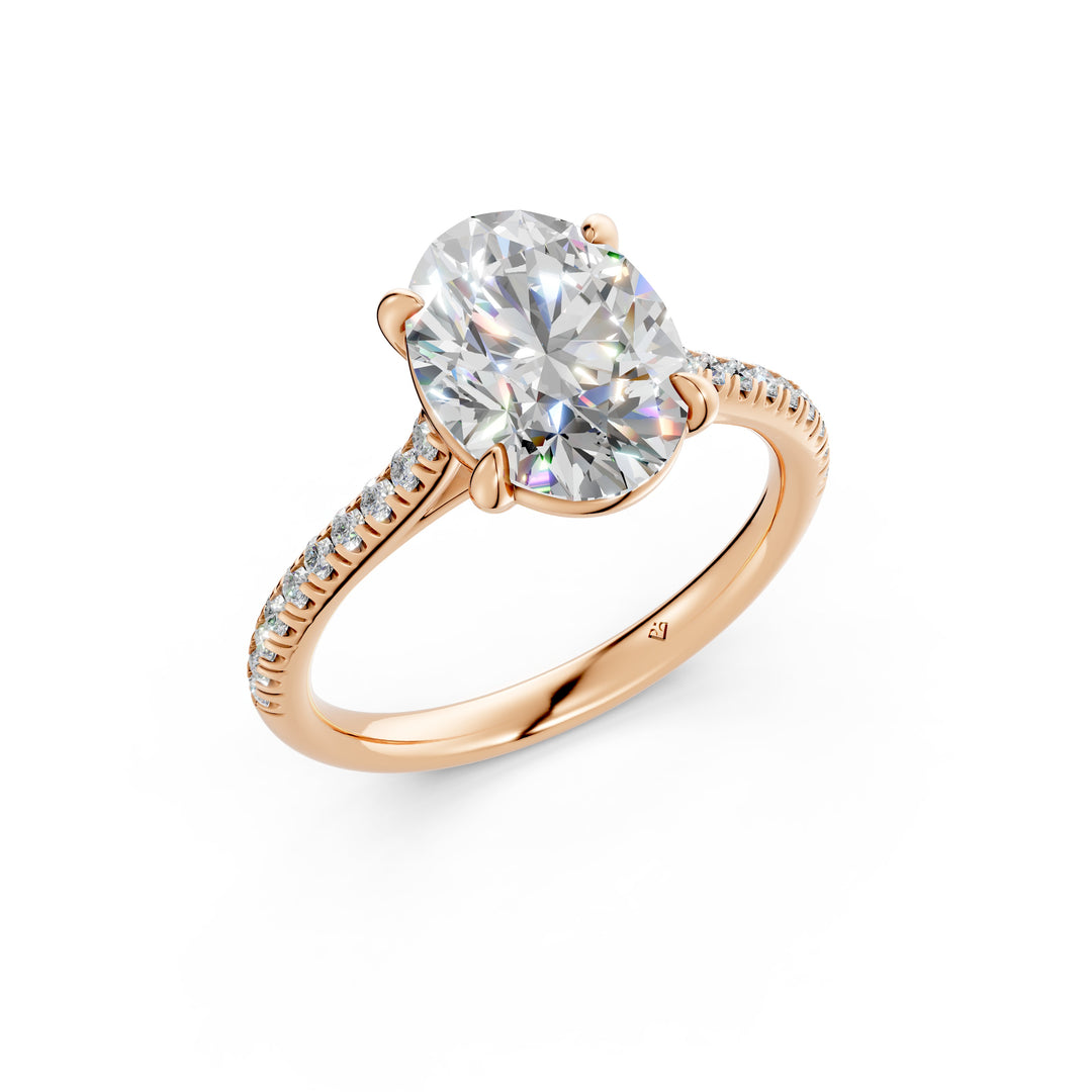 Aaradhya Oval Solitaire Diamond Womens Ring