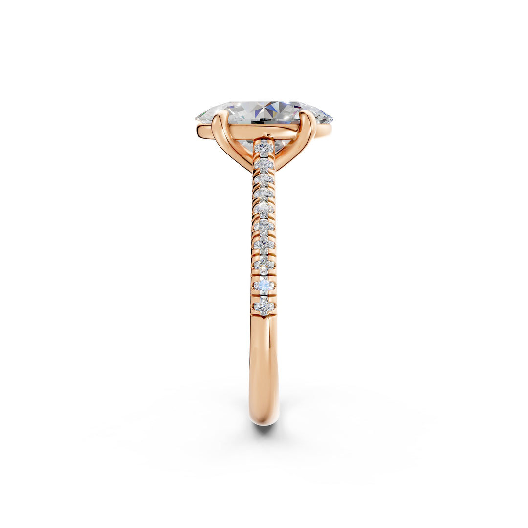 Aaradhya Oval Solitaire Diamond Womens Ring