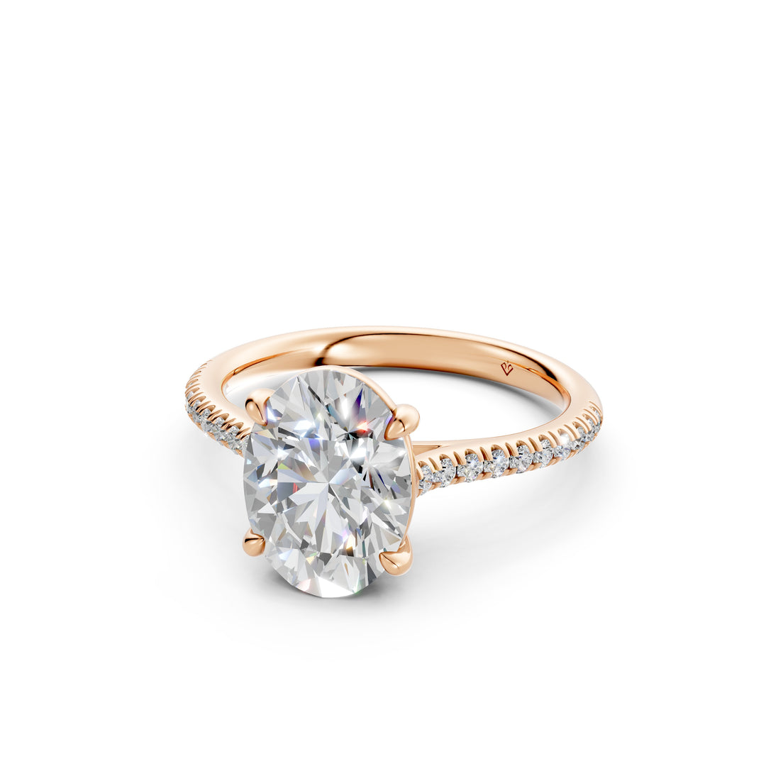 Aaradhya Oval Solitaire Diamond Womens Ring