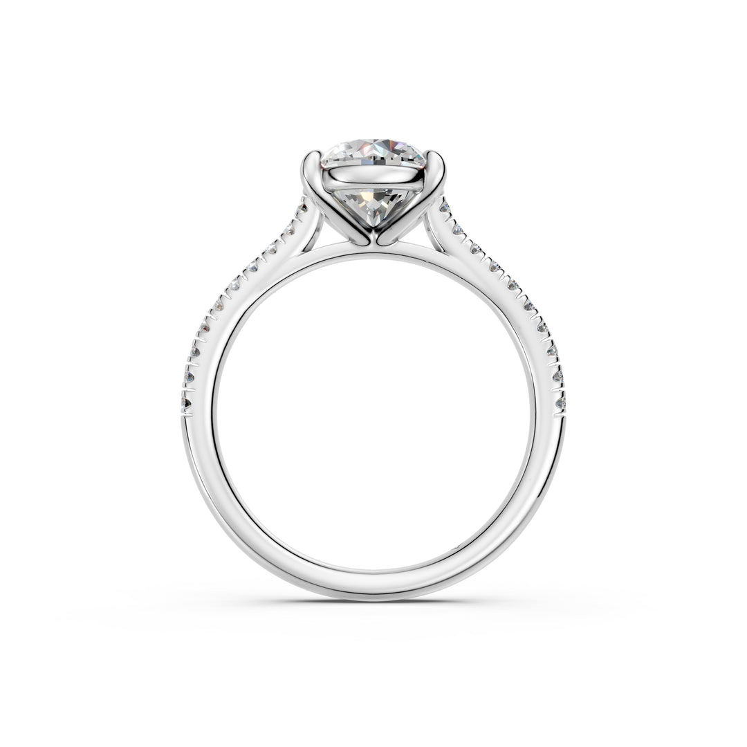 Aaradhya Oval Solitaire Diamond Womens Ring