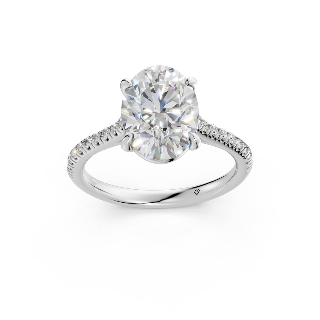 Aaradhya Oval Solitaire Diamond Womens Ring