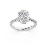 Load image into Gallery viewer, Aaradhya Oval Solitaire Diamond Womens Ring
