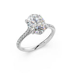 Load image into Gallery viewer, Aaradhya Oval Solitaire Diamond Womens Ring
