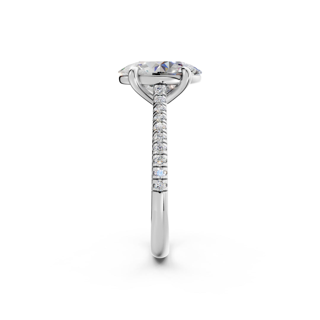 Aaradhya Oval Solitaire Diamond Womens Ring