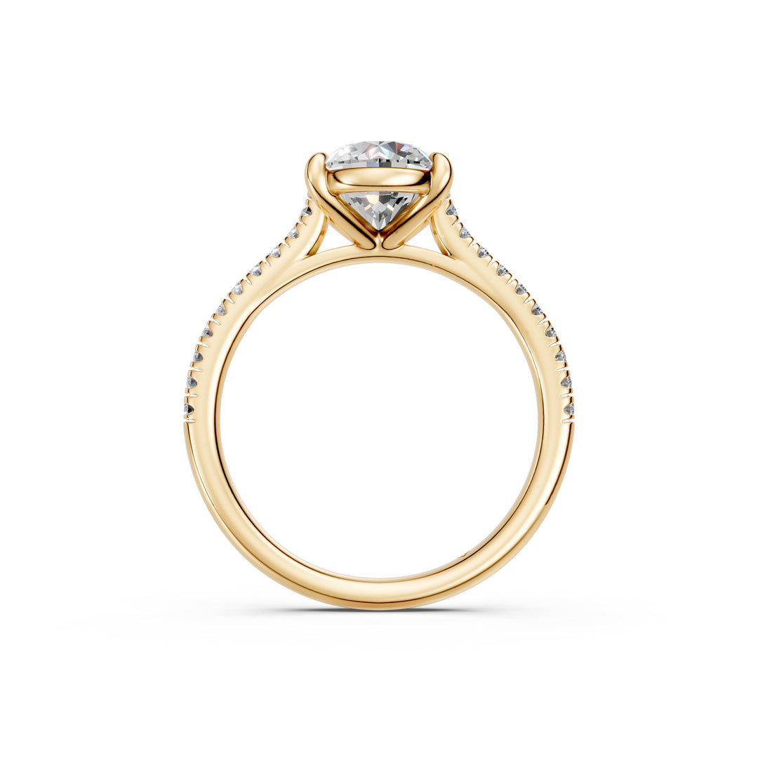Aaradhya Oval Solitaire Diamond Womens Ring