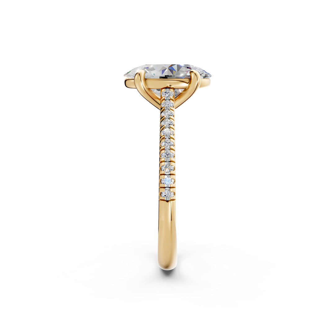 Aaradhya Oval Solitaire Diamond Womens Ring