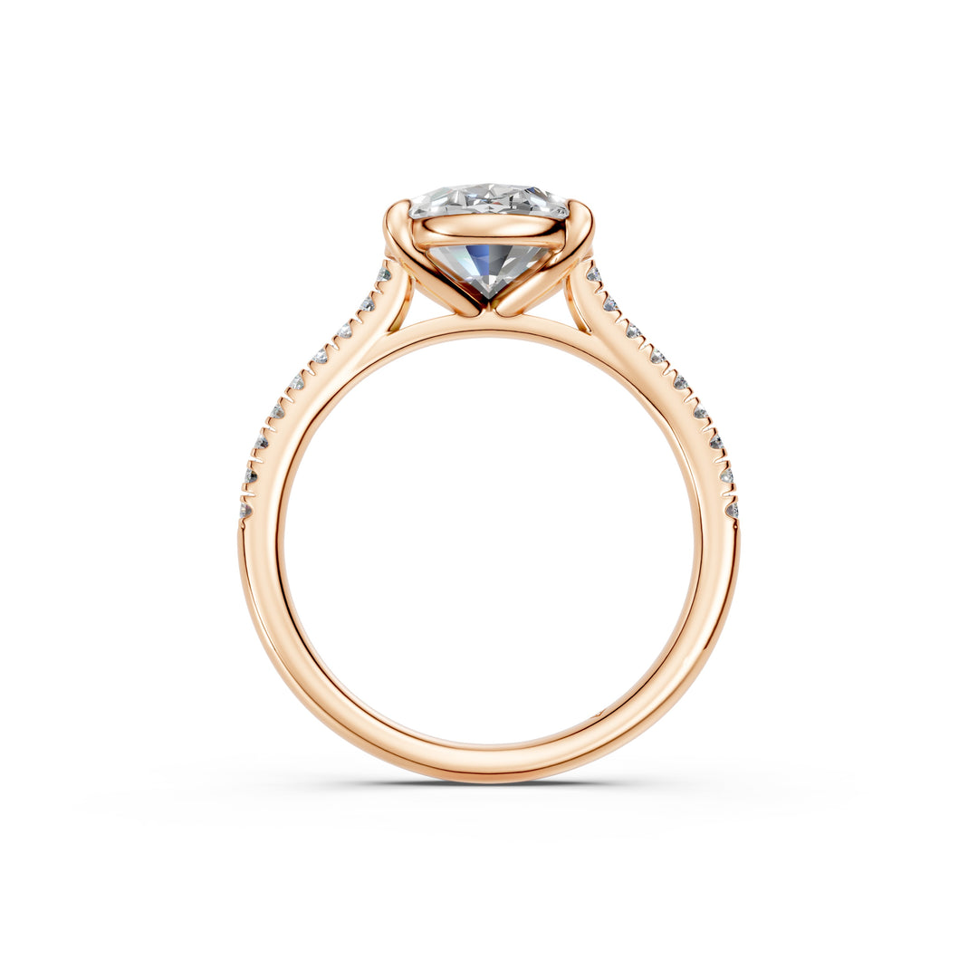 Aarohi Oval Solitaire Diamond Womens Ring
