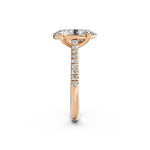 Load image into Gallery viewer, Aarohi Oval Solitaire Diamond Womens Ring

