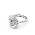 Load image into Gallery viewer, Aarohi Oval Solitaire Diamond Womens Ring
