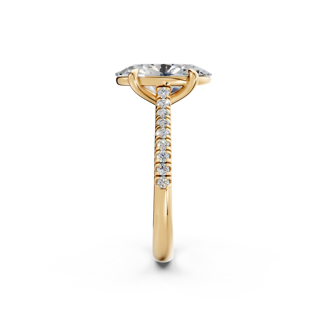 Aarohi Oval Solitaire Diamond Womens Ring