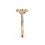 Load image into Gallery viewer, Aarohi Oval Solitaire Diamond Womens Ring
