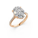 Load image into Gallery viewer, Ziyana Oval Solitaire Diamond Womens Ring
