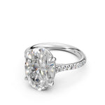 Load image into Gallery viewer, Ziyana Oval Solitaire Diamond Womens Ring
