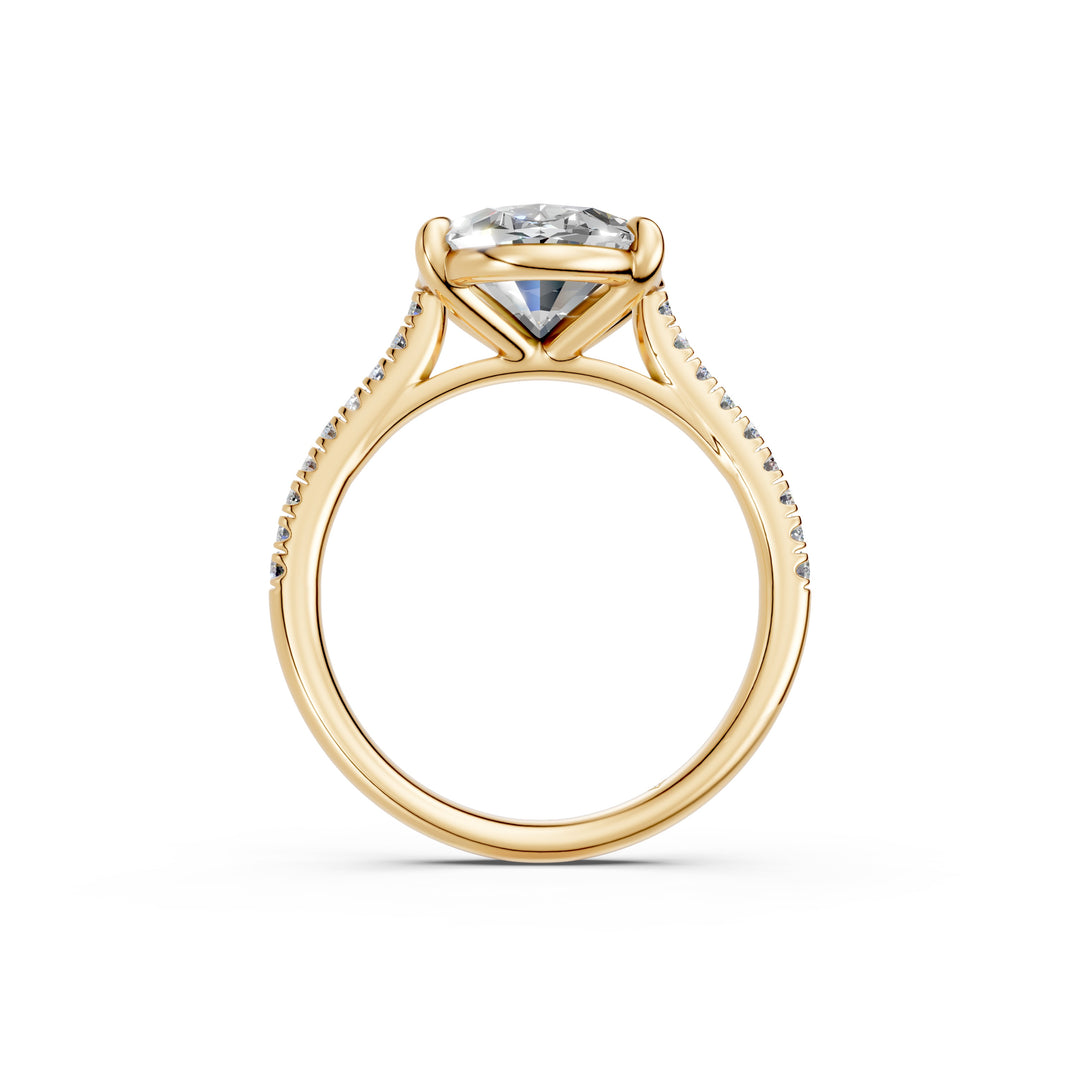 Ziyana Oval Solitaire Diamond Womens Ring
